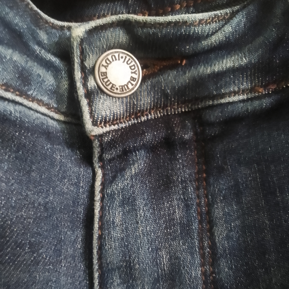 Distressed Dark Blue‎ Judy Blue High Rise Skinny Fit Jeans Size 15/32 - Picture 13 of 16
